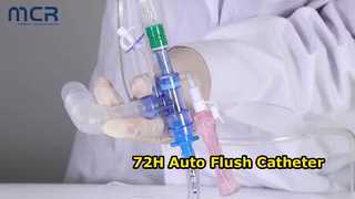 ক্লোজড সাকশন ক্যাথেটার অটো-ফ্লাশিং 72H- ডাবল সুইভেল এলবো