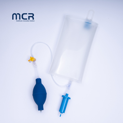 Quick Fluid Infusion Bag Transparent 500ml Pressure Infusion Bag with Pressure Gauge for ICU