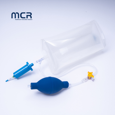 Quick Fluid Infusion Bag Transparent 500ml Pressure Infusion Bag with Pressure Gauge for ICU